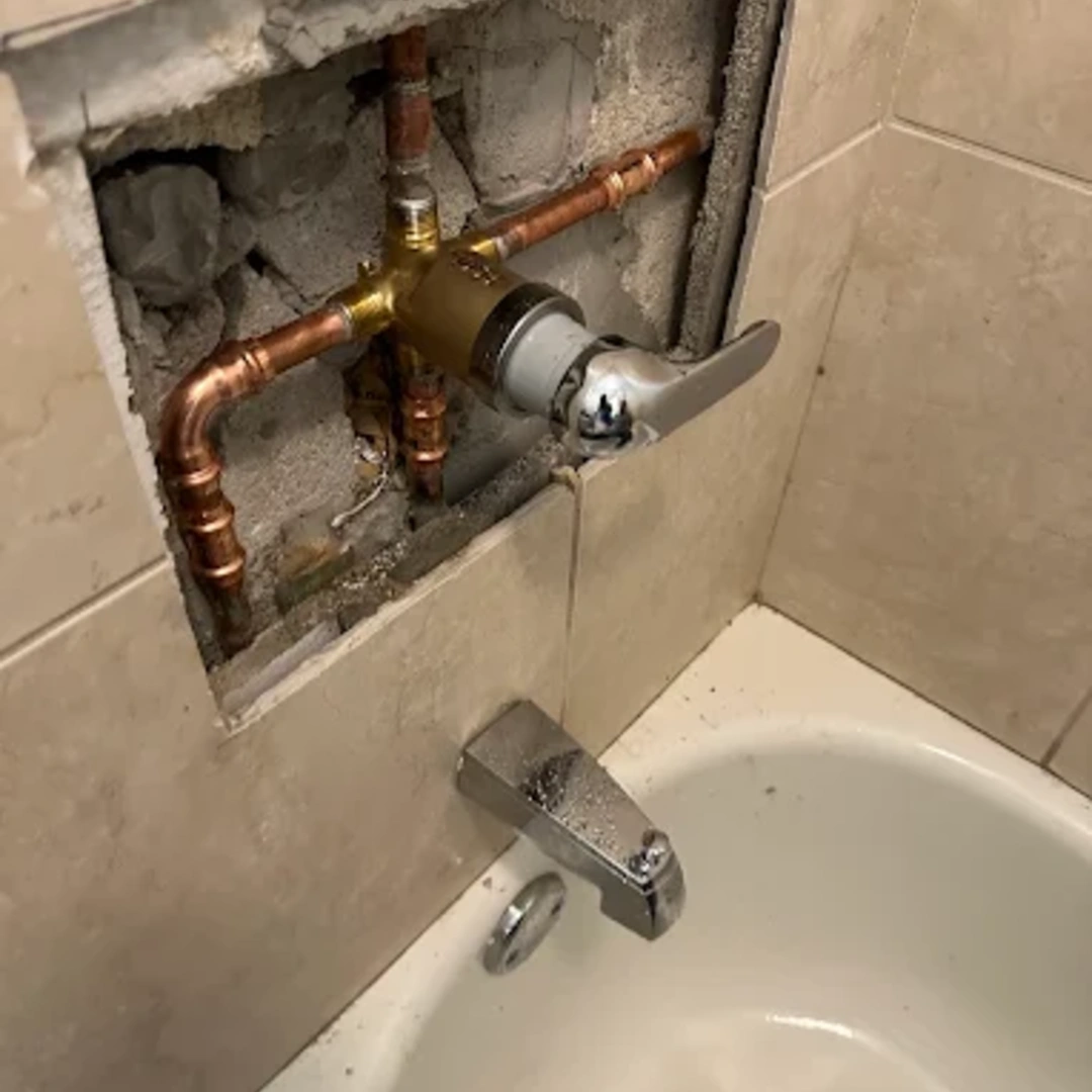 Copper Pipe and Shower Valve Installation Professional Plumbing Services