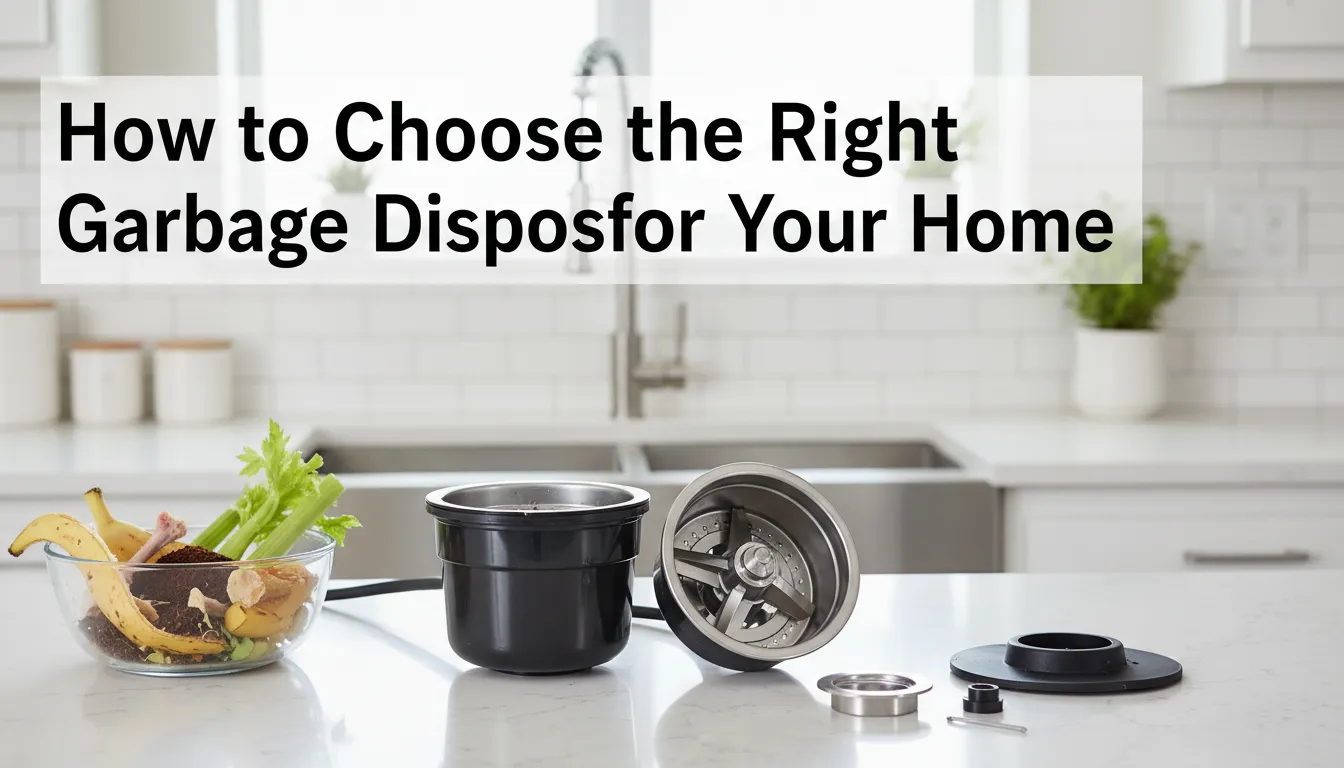 Homeowner choosing the right garbage disposal unit for kitchen sink