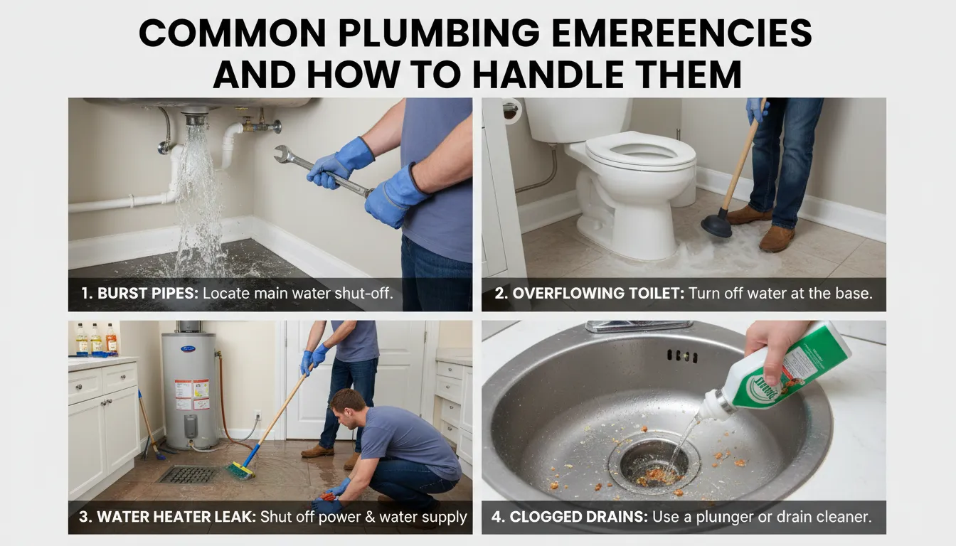 Common plumbing emergencies and quick solutions to manage them before calling a professional.