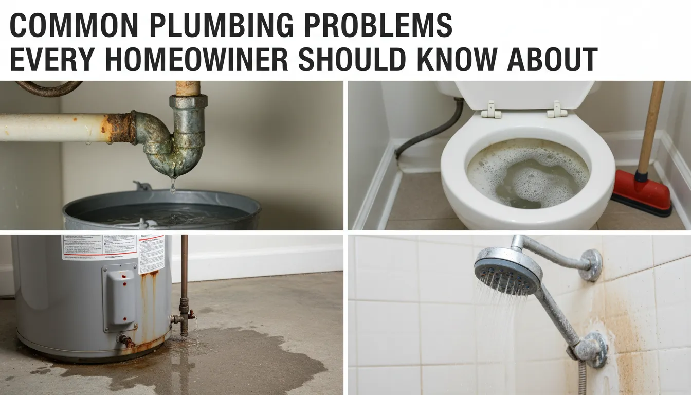 Overview of common plumbing problems that homeowners should be aware of to prevent damage.