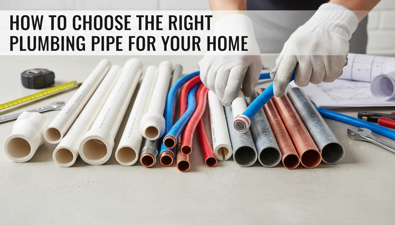 Guide to selecting the best plumbing pipe material for your home