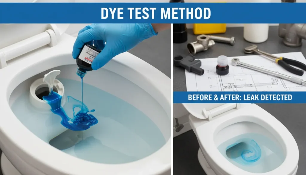 Plumber for Running Toilet - Professional dye test for silent leaks