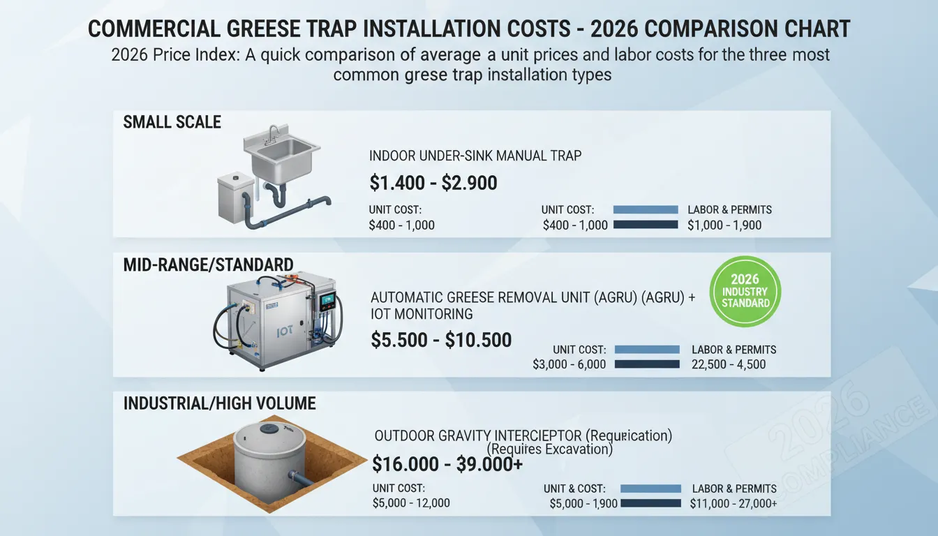 The 2026 Commercial Guide to Grease Trap Installation Costs: Why 90% of Kitchens Overpay