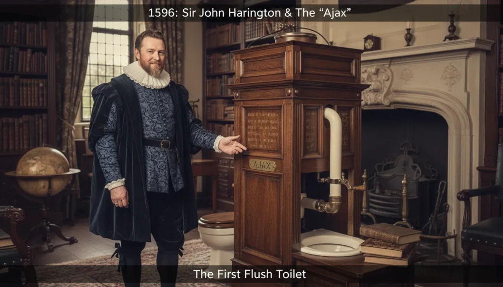 Historical origins of toilet names featuring Sir John Harrington and Thomas Crapper legacy