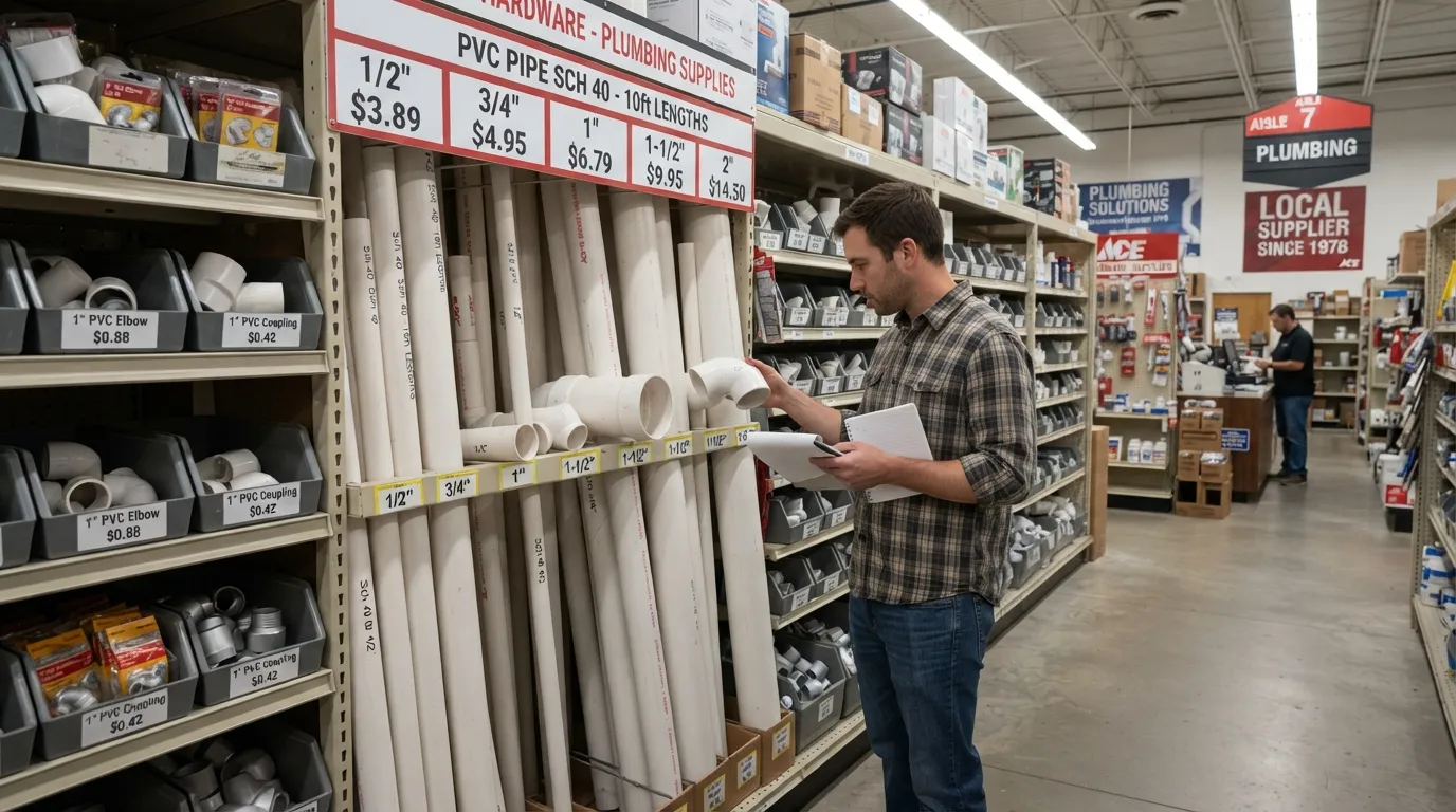 PVC pipe sizes, types, price comparison, and local supplier options for plumbing projects