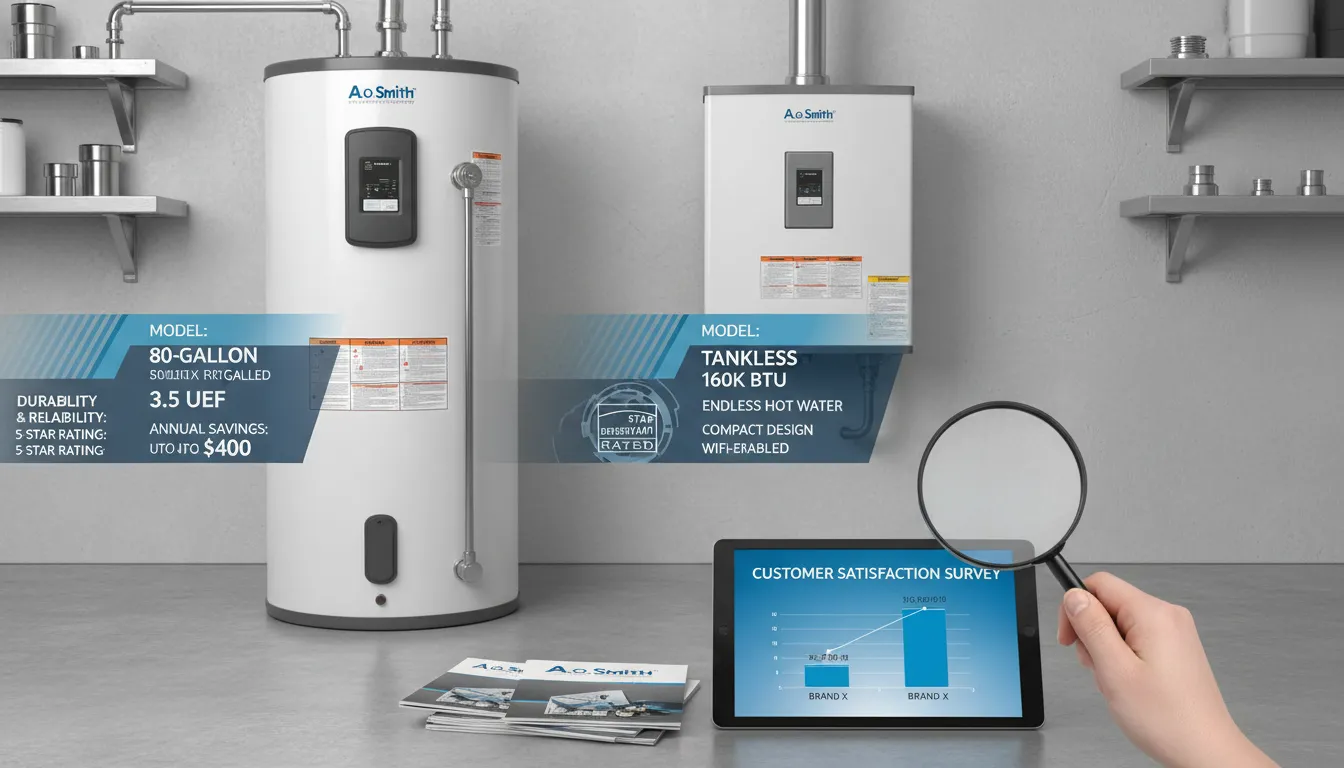 Customer Reviews and Comparisons of A. O. Smith Water Heaters