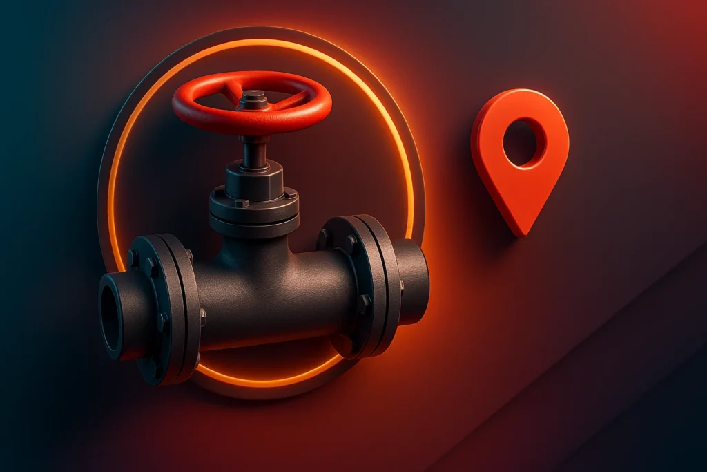 homeowner turning off main water valve during a plumbing emergency in Miami