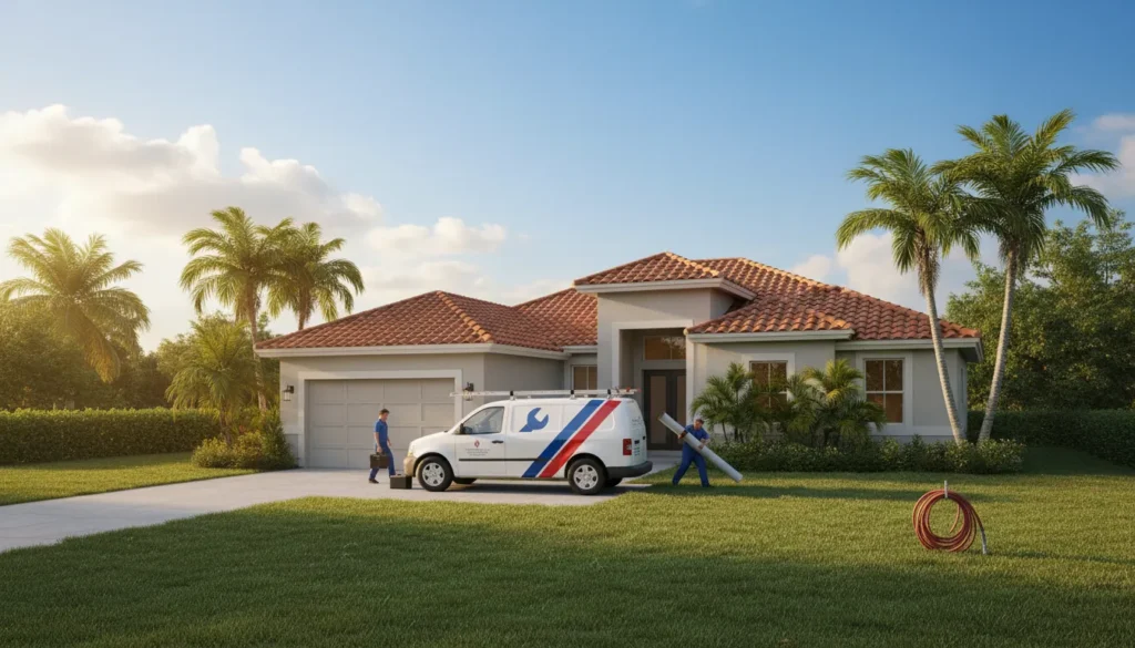 Plumbing services in Sweetwater, FL including drain cleaning, leak repair, and water heater service