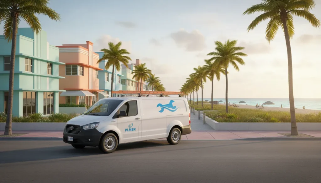 Plumbing services offered in Miami Beach, FL including leak repair, drain cleaning, toilet repair, water heater service, and emergency plumbing.