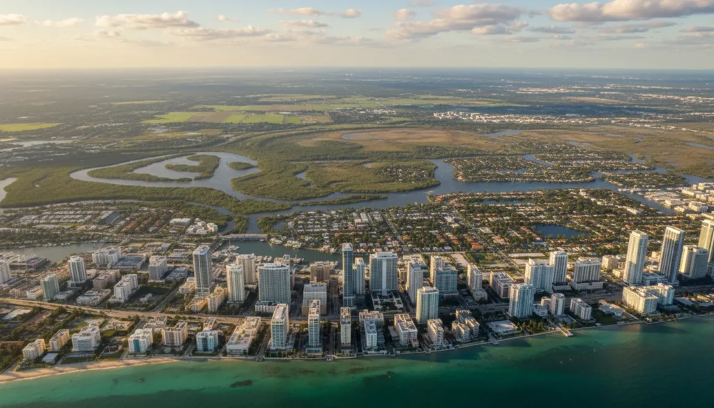 Plumbing service coverage in Miami and surrounding areas within a 40-mile radius