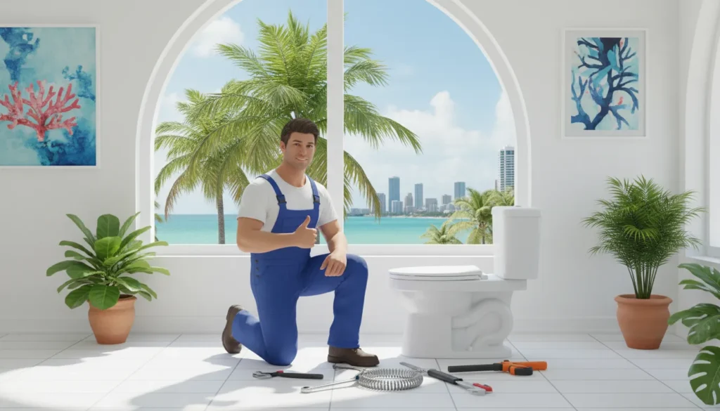 Licensed and trusted plumbers providing toilet repair near you in Miami, FL with same-day and emergency service