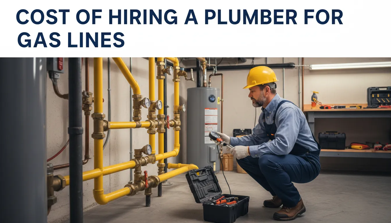 Plumber calculating the cost of gas line installation and repair services.