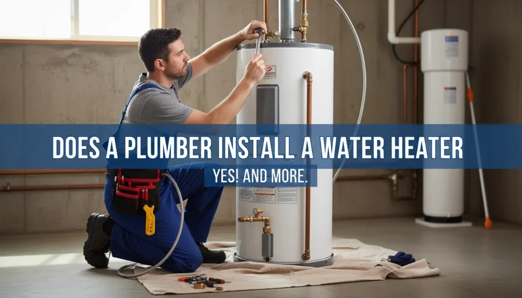 Professional plumber installing a water heater – Does a Plumber Install a Water Heater?