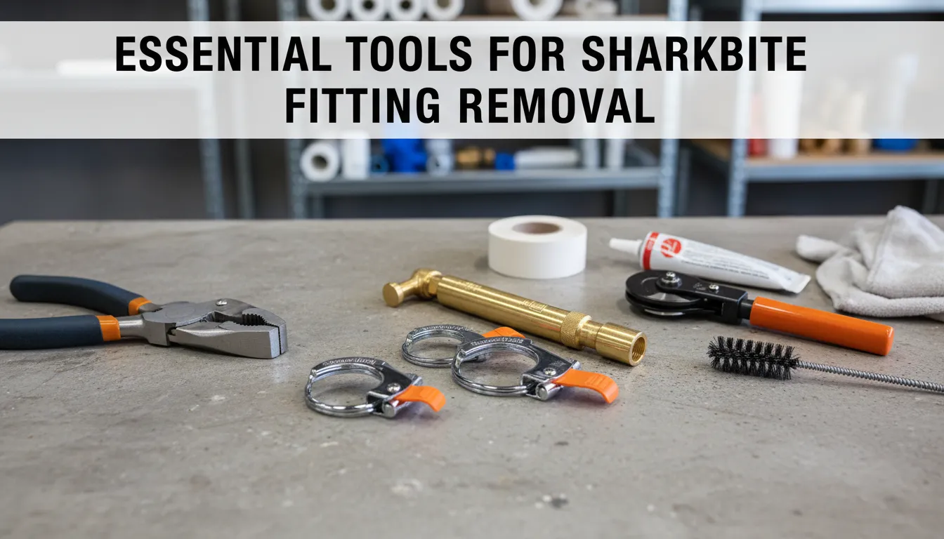 Tools required for removing SharkBite fittings from plumbing pipes