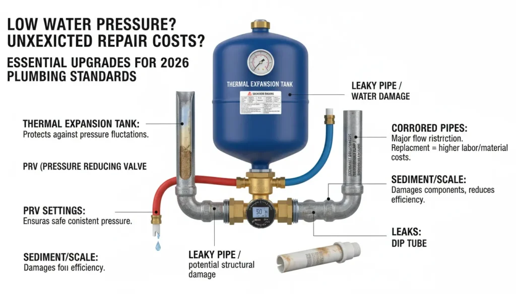 Understanding why is the water pressure low in my house repair costs