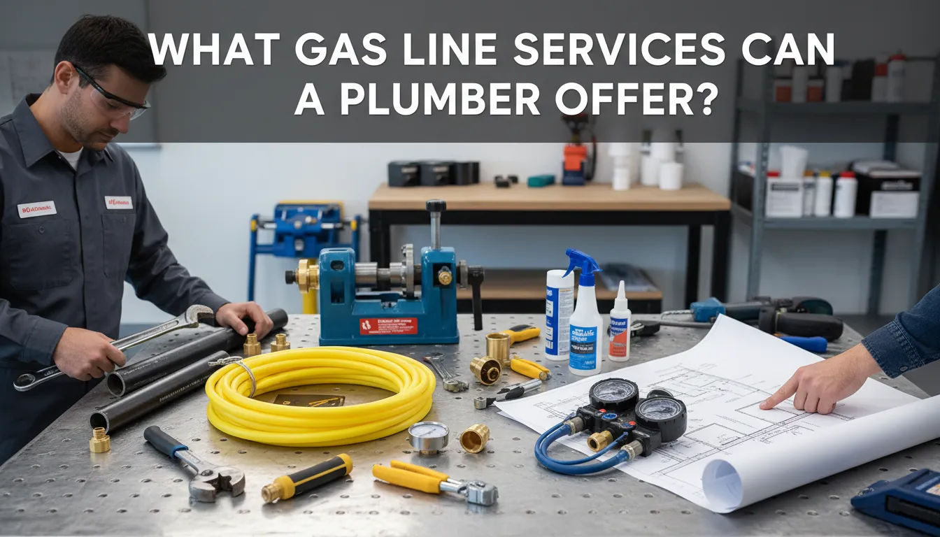 Professional plumber providing various gas line services including installation, inspection, and repair.