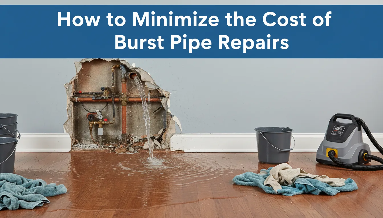 Tips and strategies for minimizing the cost of burst pipe repairs, including preventative maintenance and pipe insulation.