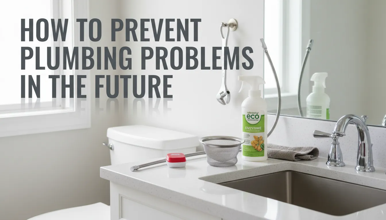 Preventive measures for plumbing issues, including regular inspections, pipe insulation, and water leak detectors.