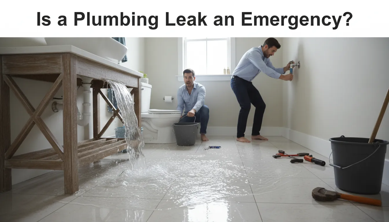 Emergency plumbing leak causing water damage in a home with burst pipe and ceiling water leak