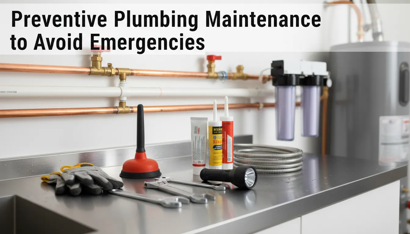 Key preventive plumbing maintenance tasks to reduce the risk of plumbing emergencies.