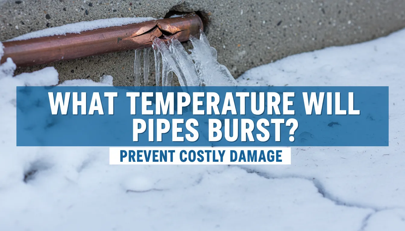 what temperature will pipes burst during freezing winter conditions