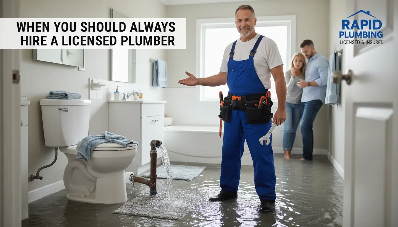 Who is responsible for plumbing repairs in a rental: Situations that legally require a licensed plumber.
