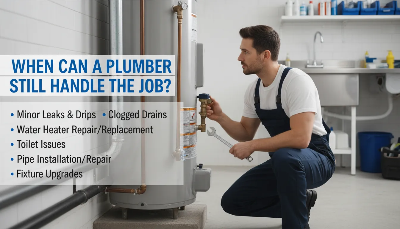 Licensed plumber working on simple gas line repairs and maintenance.