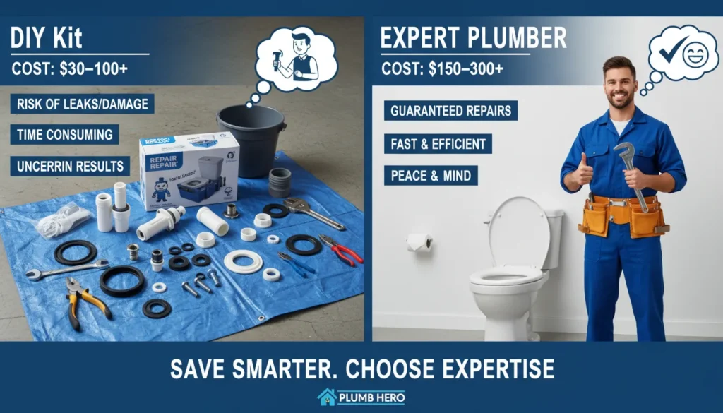 Plumber for Running Toilet - Cost comparison of professional repair vs DIY kit