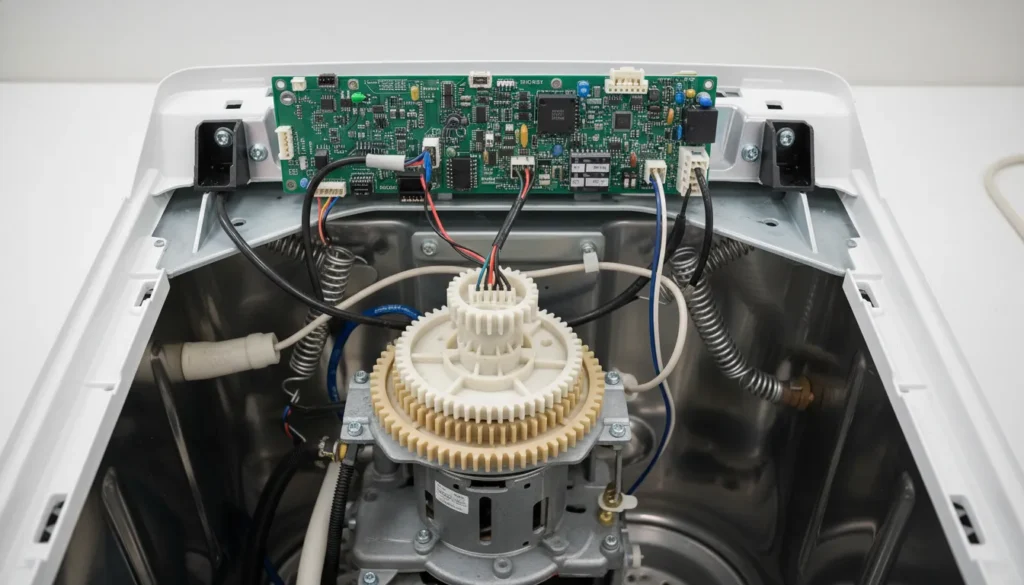 Top Load Washer Secrets about plastic gears and electronic control board failures