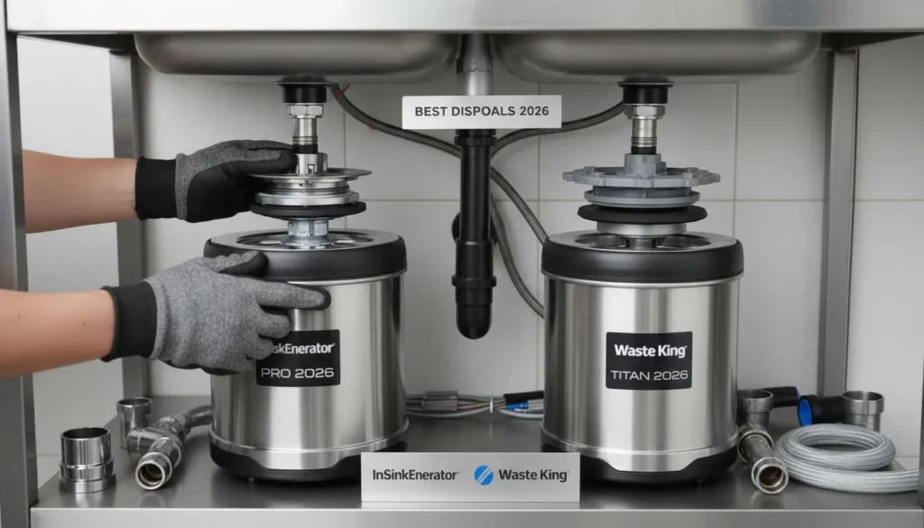 A plumber-style guide for installing the best garbage disposals using Quick Lock and 3-bolt mounts