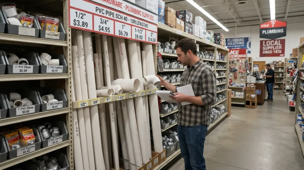 PVC pipe sizes, types, price comparison, and local supplier options for plumbing projects