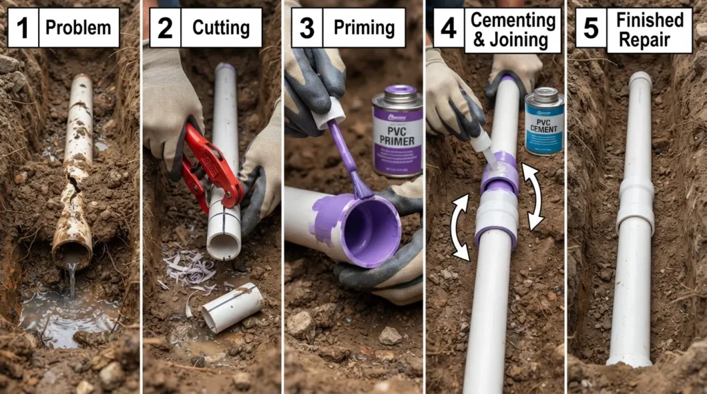 Cutaway diagram of a SharkBite PEX fitting showing the internal stainless-steel teeth gripping the pipe and O-ring creating a watertight seal for push-to-connect plumbing
