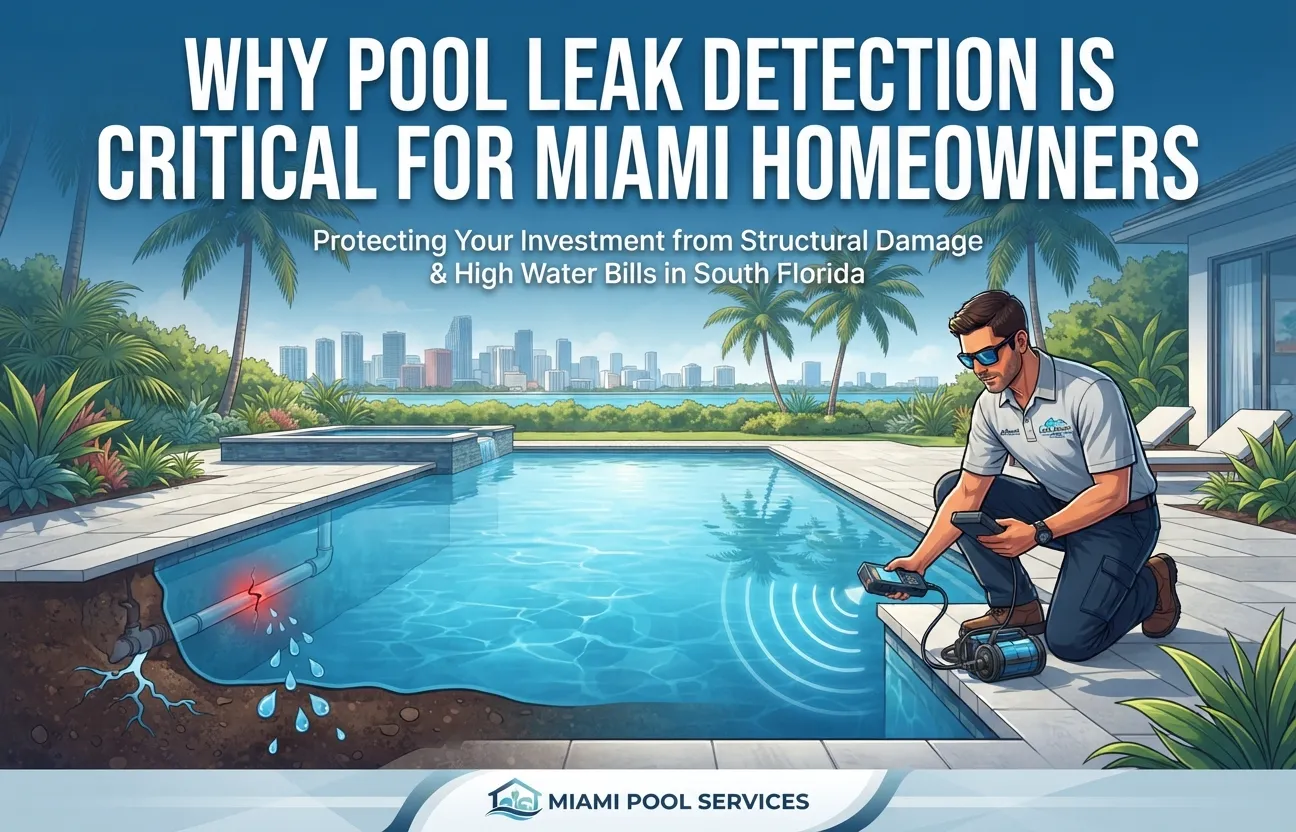 Professional using advanced equipment for Why Pool Leak Detection Is Critical for Miami Homeowners